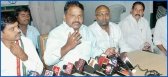 Minister sailajanath press meet on new delhi