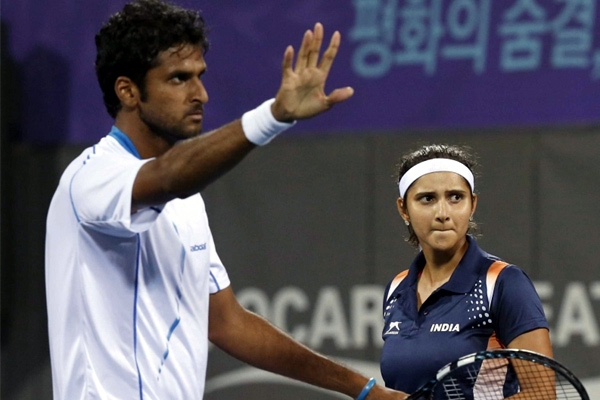 Tennis double couple saketh myneni sania mirza won gold medal against chinese taipee in asian games 2014